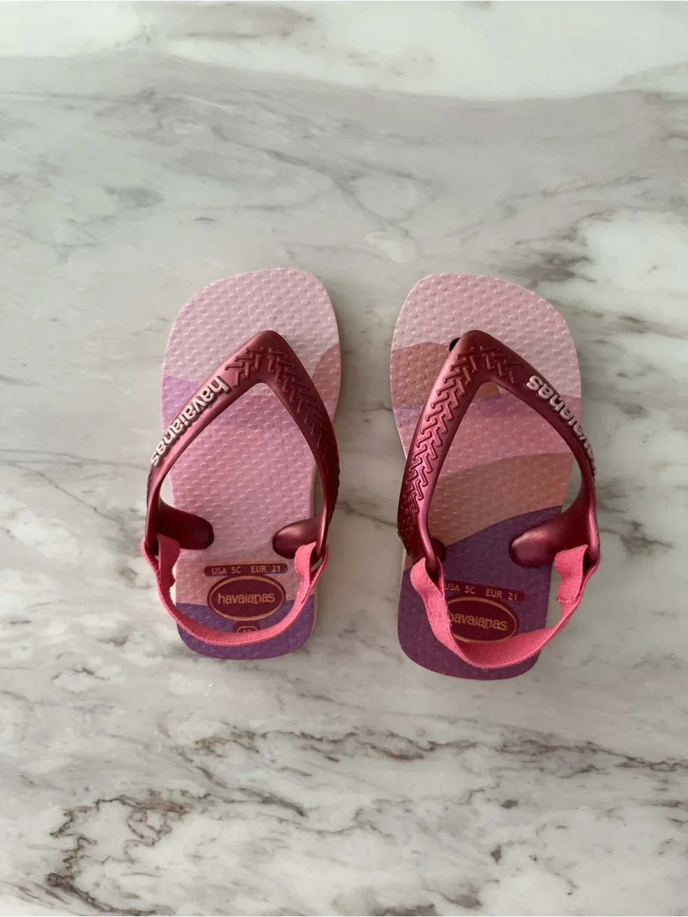 Havaianas Baby Pink Ombre Flip Flop Sandals